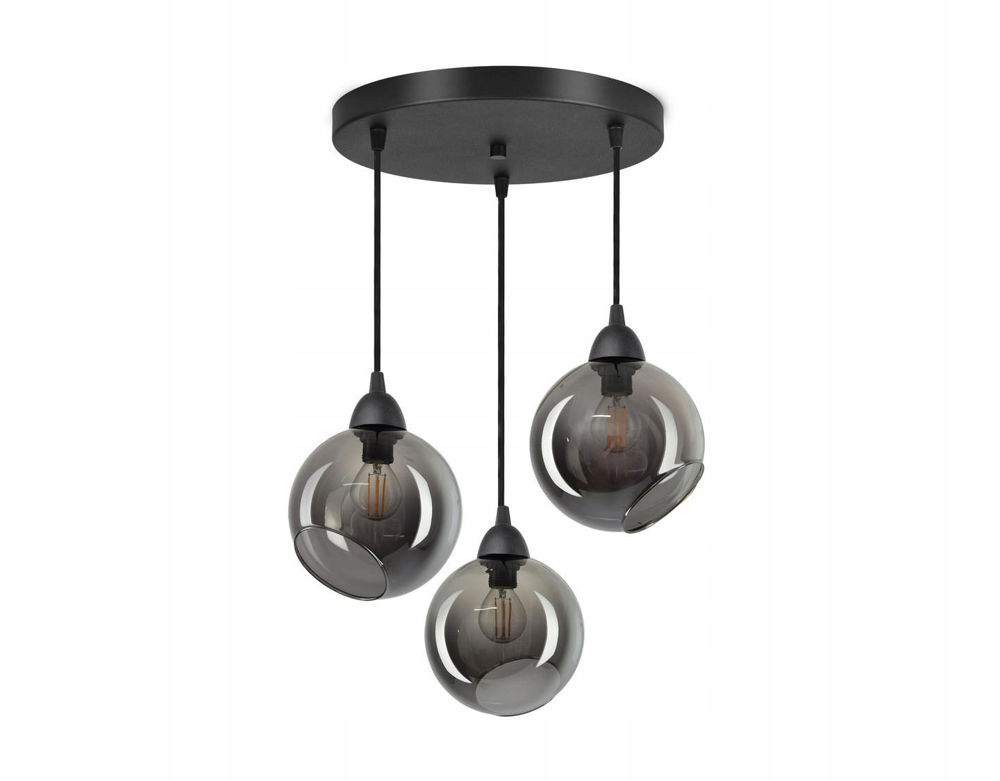 PENDELLEUCHTE Kogel - Transparent/Anthrazit, Glas/Metall (35/35/80cm) - kiki design