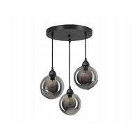 PENDELLEUCHTE Kogel - Transparent/Anthrazit, Glas/Metall (35/35/80cm) - kiki design