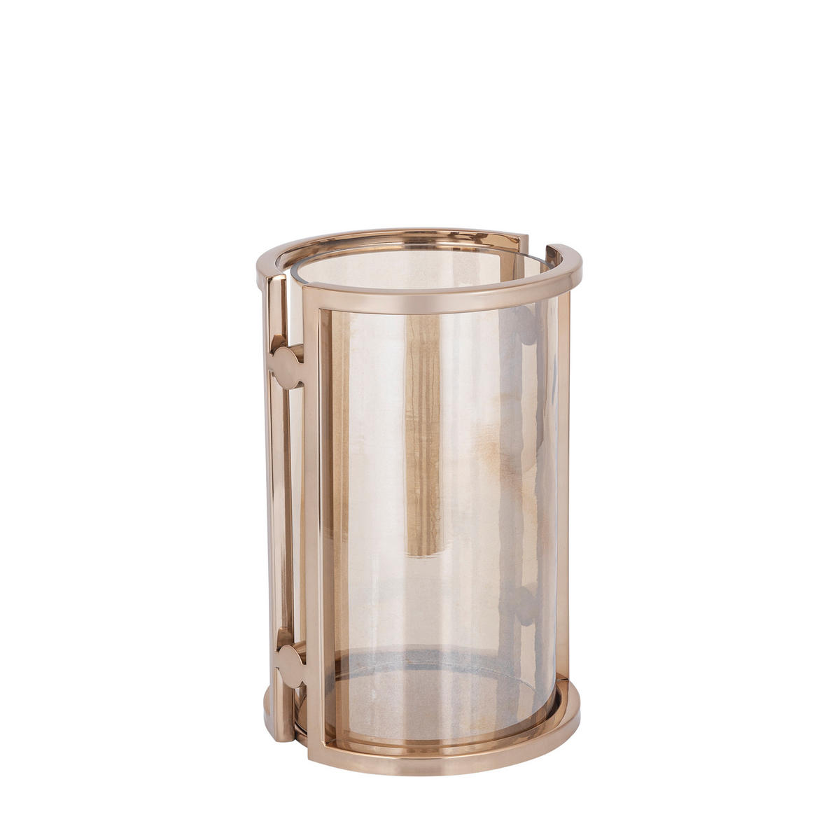 WINDLICHT Jarie Braun 18/18/28cm - Braun, Glas (18/28/18cm) - PTMD Collection