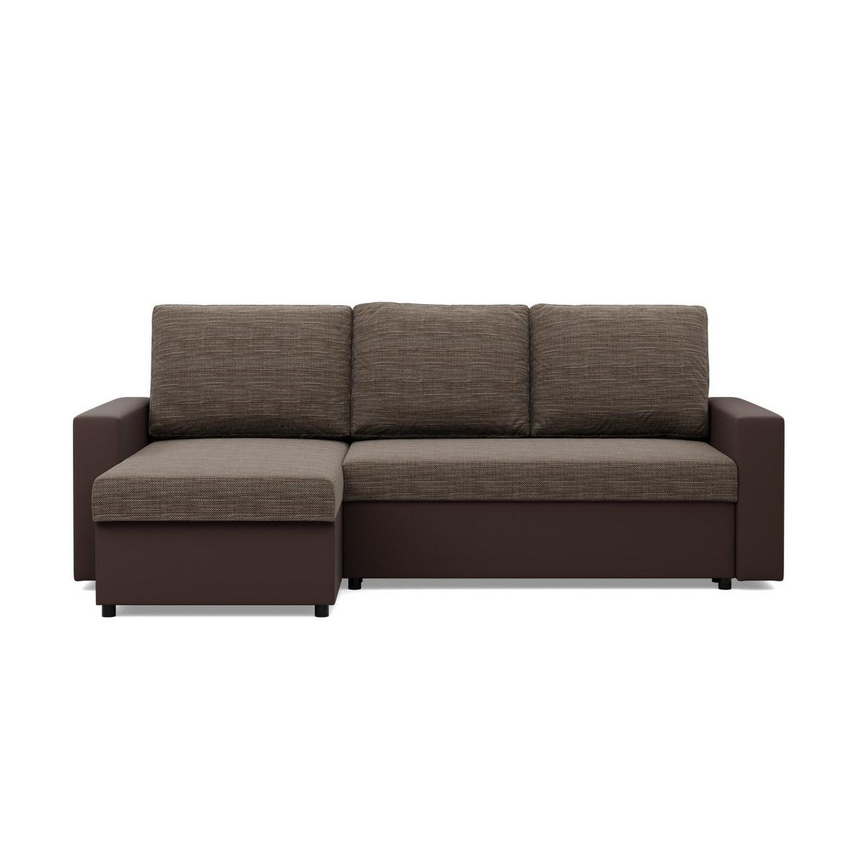 ECKSOFA MIT SCHLAFFUNKTION LUNA, Braun + Braun - Braun, Textil (231/140cm)