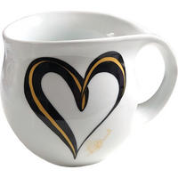 KAFFEEBECHER XXL Heart gold/black - Goldfarben, Keramik (0.6L) - Luigi Colani Porzellan