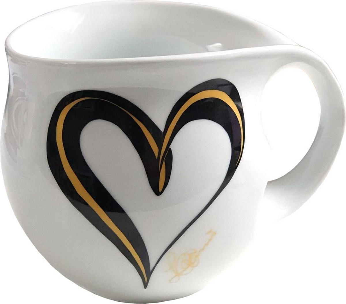 KAFFEEBECHER XXL Heart gold/black - Goldfarben, Keramik (0.6L) - Luigi Colani Porzellan
