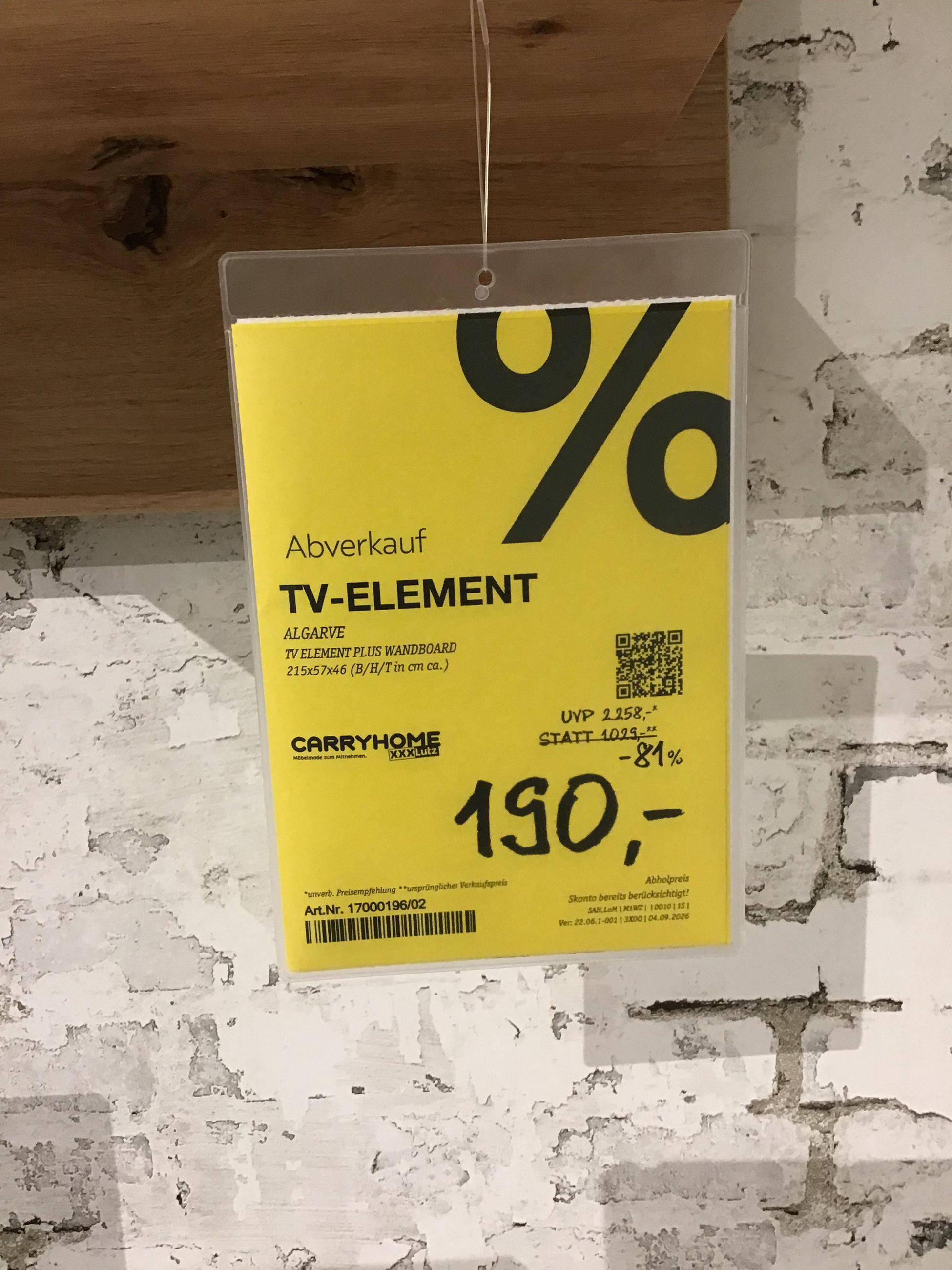 TV ELEMENT PLUS WANDBOARDS ALGARVE - Carryhome
