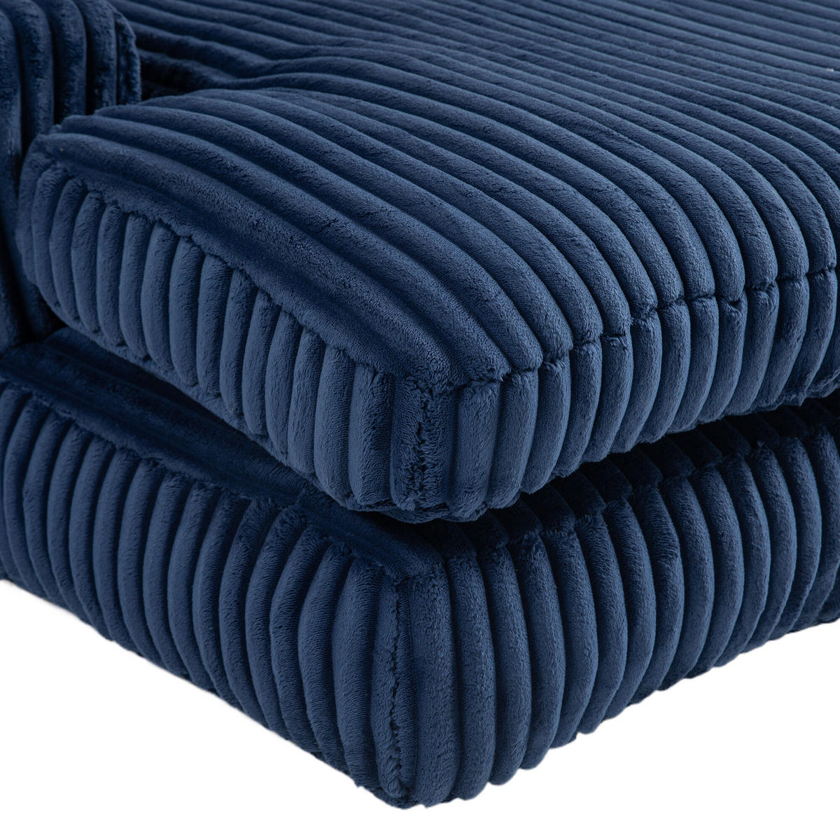SOFABETT 125/155/63 cm Marineblau - Blau, Textil (155/63/125cm)