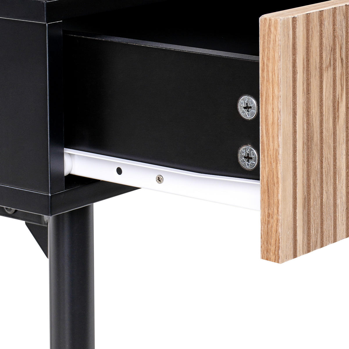 KONSOLENTISCH Schwarz/Braun Blythe - Schwarz/Braun, Holzwerkstoff (35/120/75cm) - Beliani