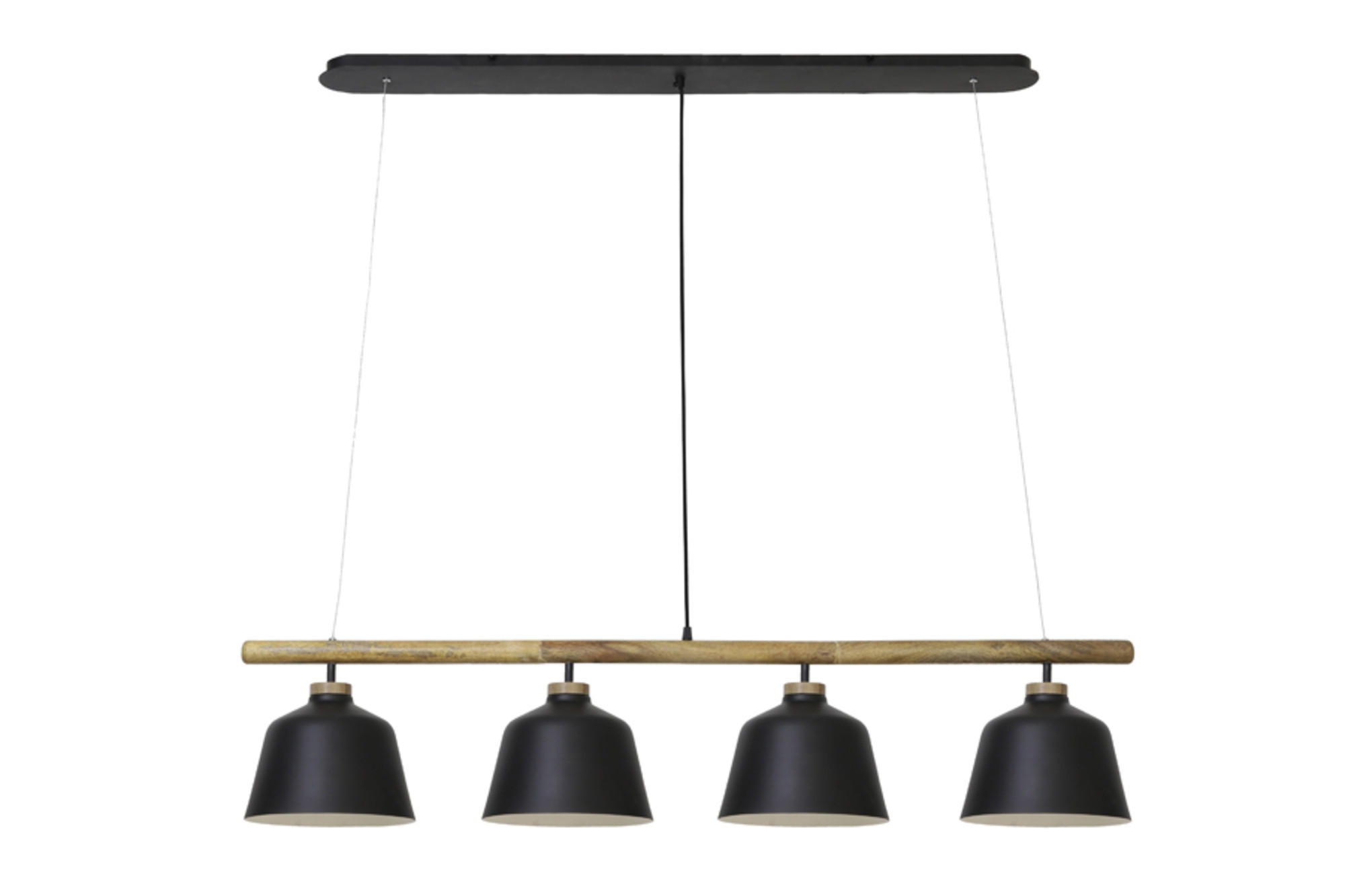 HÄNGELAMPE Banu Schwarz 132/25/30 cm - Schwarz, Metall (132/25/30cm) - Light & Living