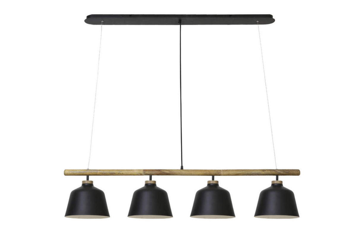 HÄNGELAMPE Banu Schwarz 132/25/30 cm - Schwarz, Metall (132/25/30cm) - Light & Living