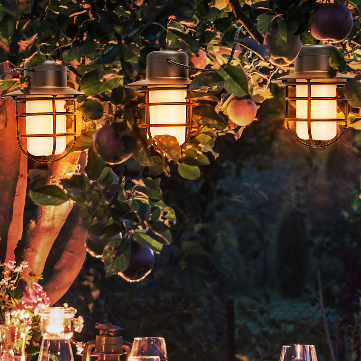 LED AUSSENLEUCHTE Solar Schwarz Gitteroptik - Schwarz, Metall (200/8/8cm) - Nowa