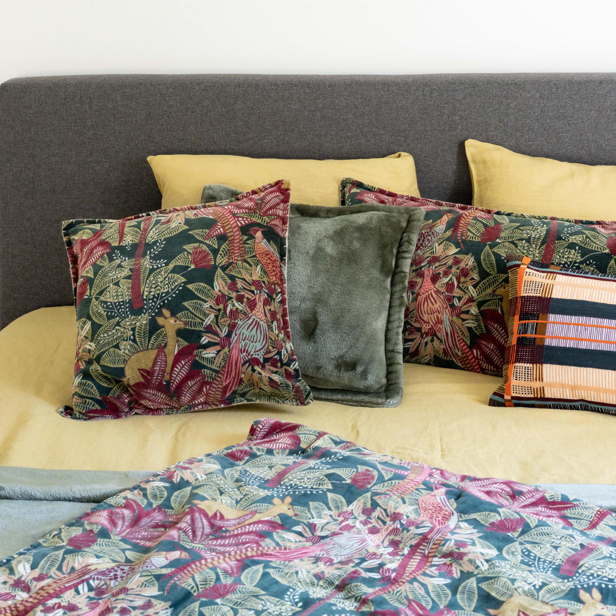 KISSEN Tender thymian 50 x 50 cm - Grün, Textil (50/50cm) - Vivaraise