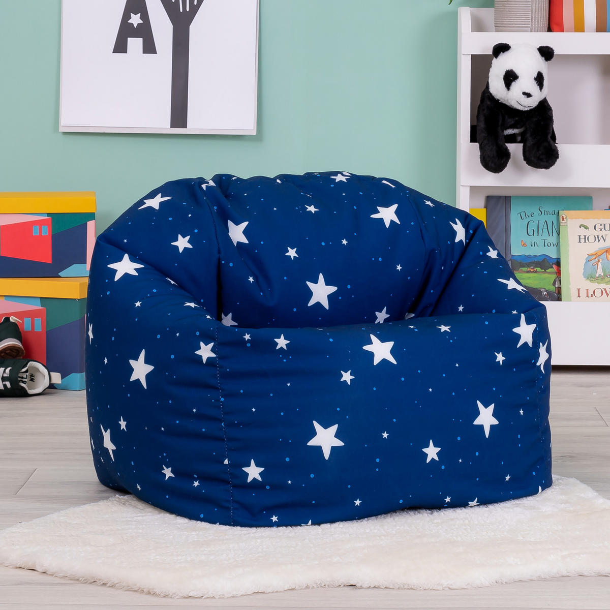SITZSACK für Kinder Sternenklar - Blau, Kunststoff (53/50/53cm) - icon