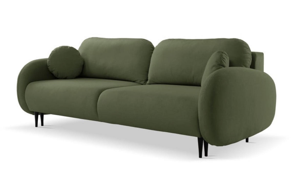 SOFA Dunkelgrün SOFTI Schlafsofa - Grün, Textil (232/95/109cm) - Sepro Meble
