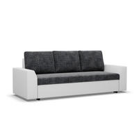 SOFA 3-SITZER MIT SCHLAFFUNKTION LUGO Dunkelgrau/Weiß - Dunkelgrau/Weiß, Textil (92/92/232cm) - Mebligo