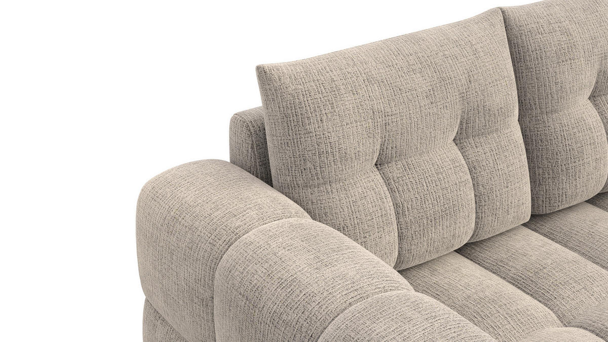 SOFA CLOUDI 2-Sitzer, beige - Beige/Schwarz, Holz/Textil (181/89/104cm) - Courtois Laville