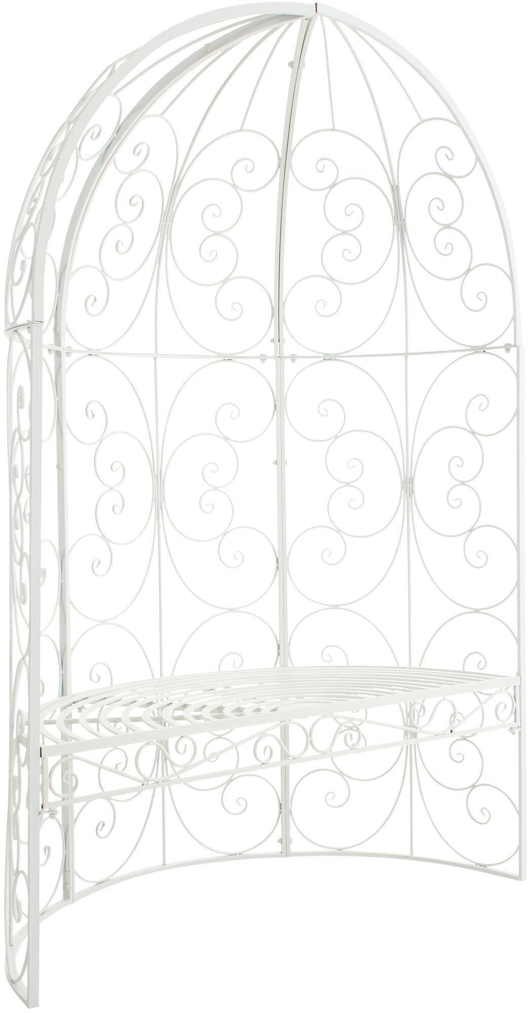 PAVILLON 120/58/178 cm Metall Weiß - Weiß, Metall (120/178/58cm) - CLP