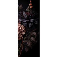 GLASBILD 30x80 cm Blumen schwarz - Rosa, Glas (30/80cm) - artissimo