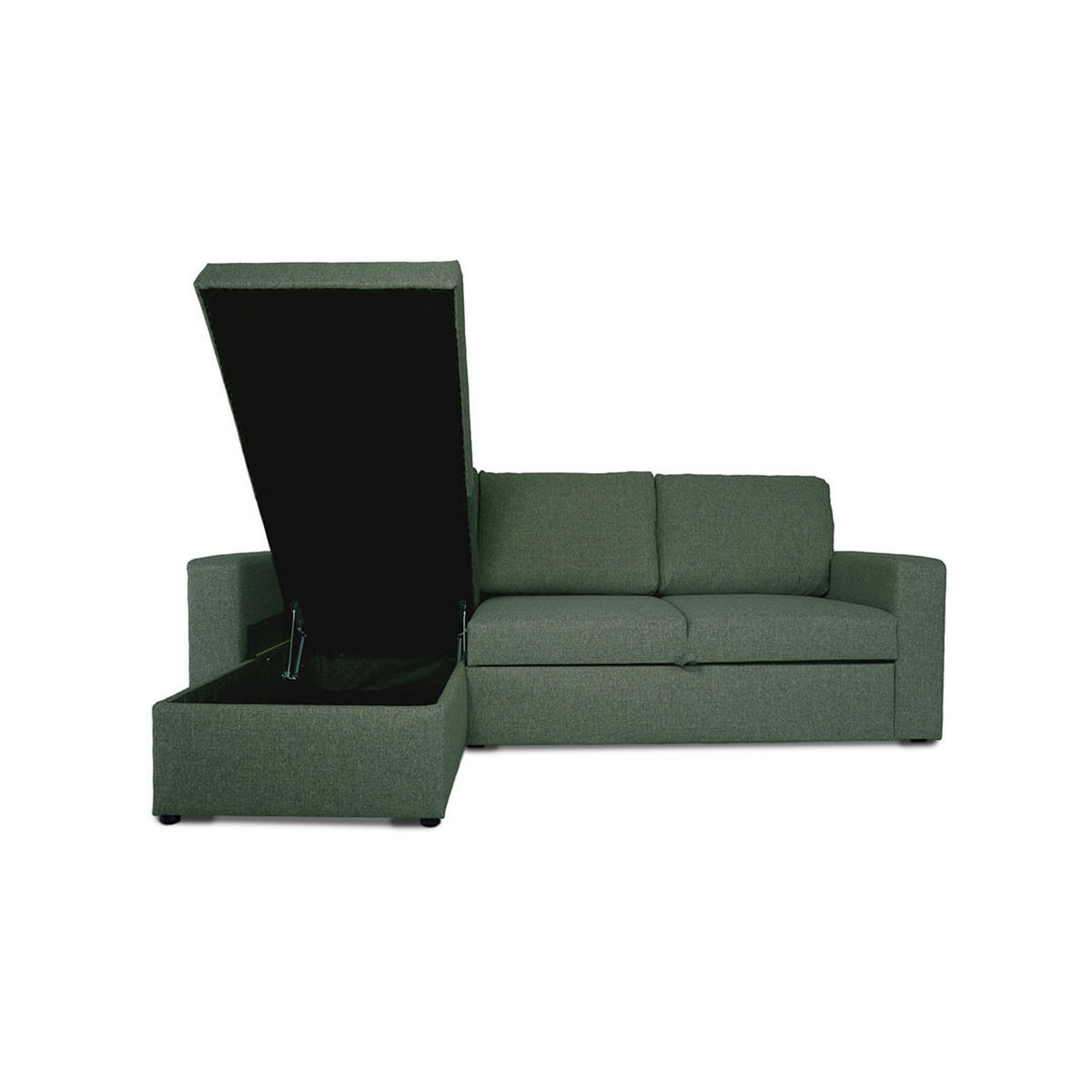 ECKSCHLAFSOFA grün - Grün, Textil (230/151cm) - ebuy24