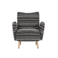 RELAXSESSEL Einzelsessel,Seitentaschen, Massivholz,Bouclé,Schwarz - Schwarz, Textil (77/87/81cm) - LVHOM