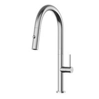 KÜCHENARMATUR Livia Chrom 43 cm Ausziehbrause 2 Strahlarten 360° 1-tlg. - Chromfarben, Metall (24/43/24cm) - Granitan