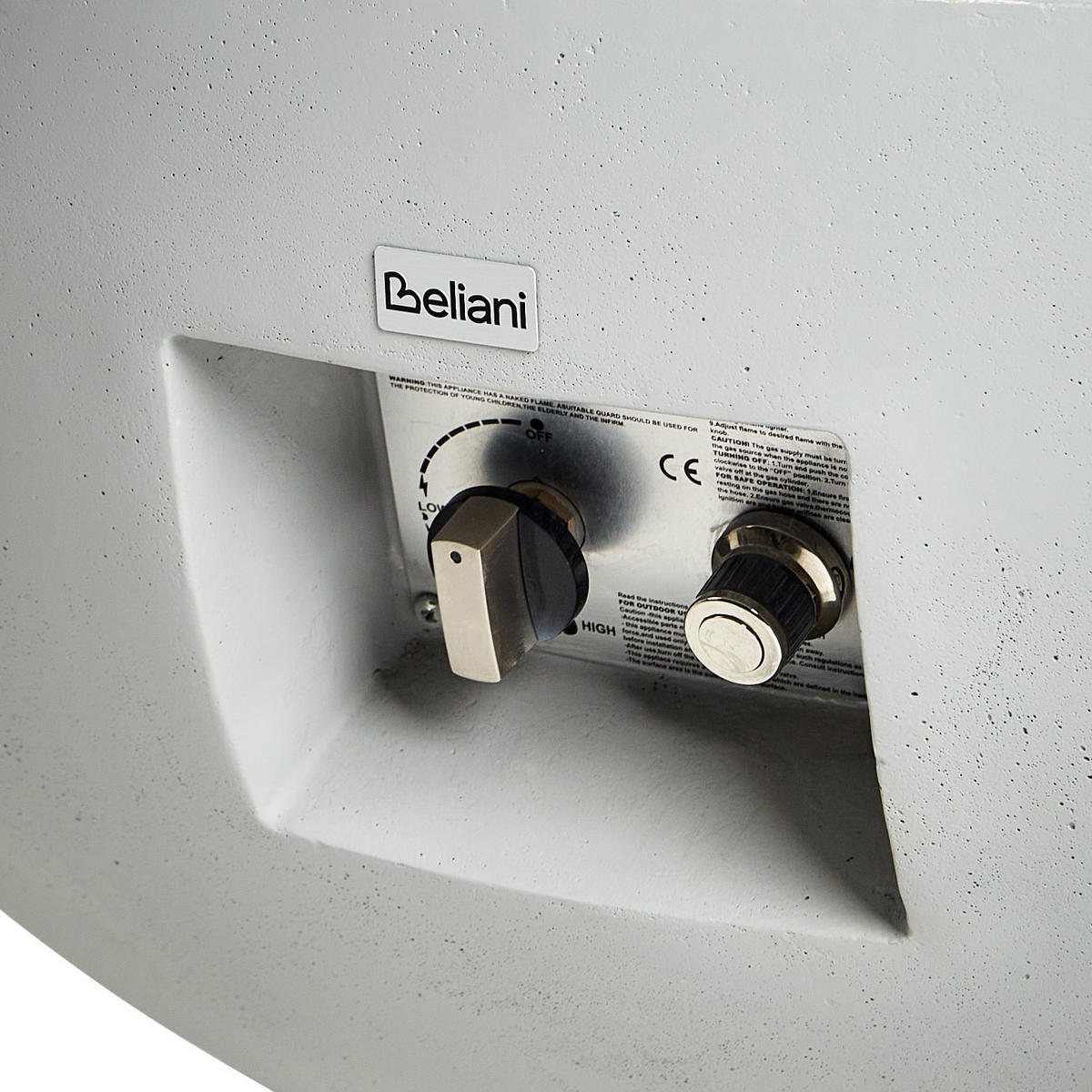 FEUERSTELLE Grau Daisetu - Grau, Stein (79/42/79cm) - Beliani