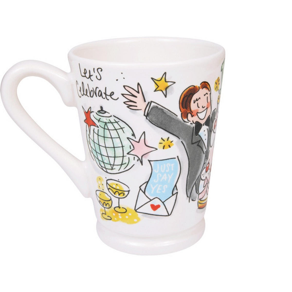MAZAGRAN-BECHER I Do in Bunt - 500 ml - Multicolor, Keramik (0.5L) - Blond Amsterdam