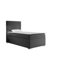 BOXBETT Mit Bettkasten Matratze Topper ICON Grau 70x200 cm Links - Grau, Holz (70/200cm) - Kaiser Möbel