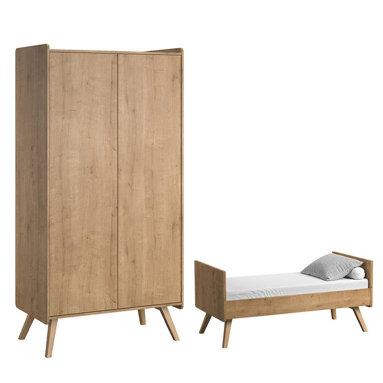 SOBA ZA BEBE 2-dijelni drvo - smeđa, drvni materijal (145/103/75cm) - Petits-meubles