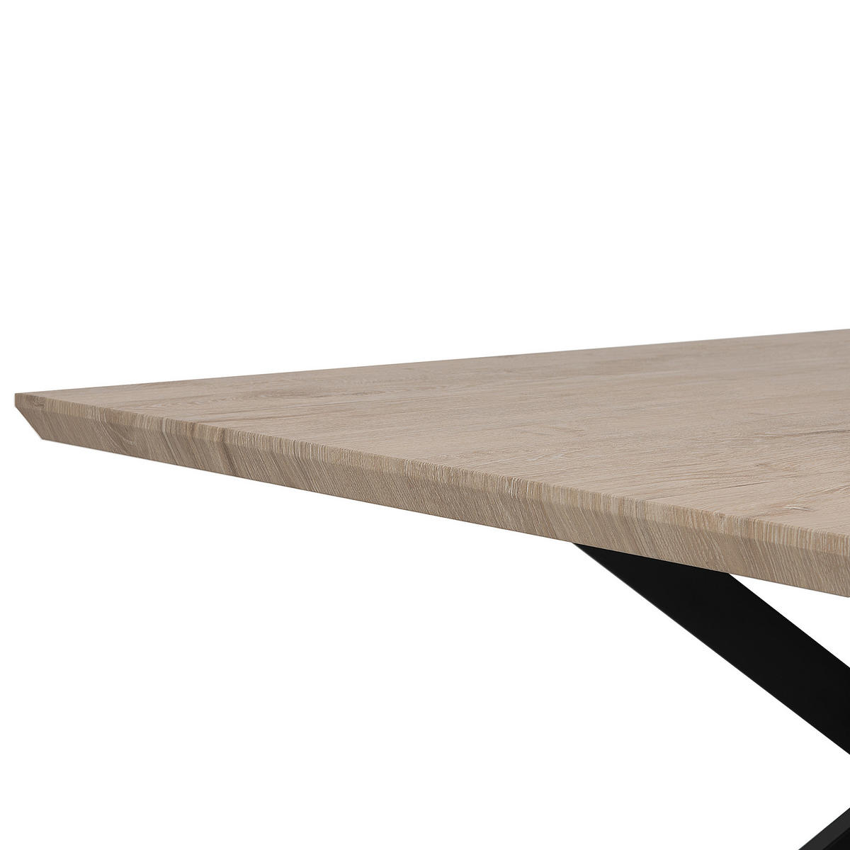 JÍDELNÍ STŮL 140/80/75 cm Světle hnědý, Černý Obdélníkový Spectra - světle hnědá, kompozitní dřevo (140/80/75cm) - Beliani