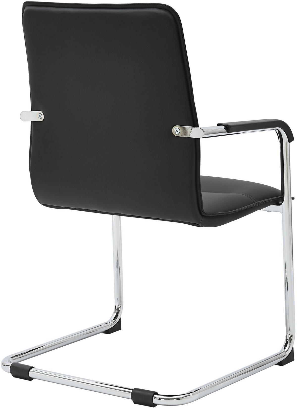 SCHWINGSTUHL 2er Set Lederlook Schwarz - Schwarz, Textil/Metall (57/92/59cm) - CLP