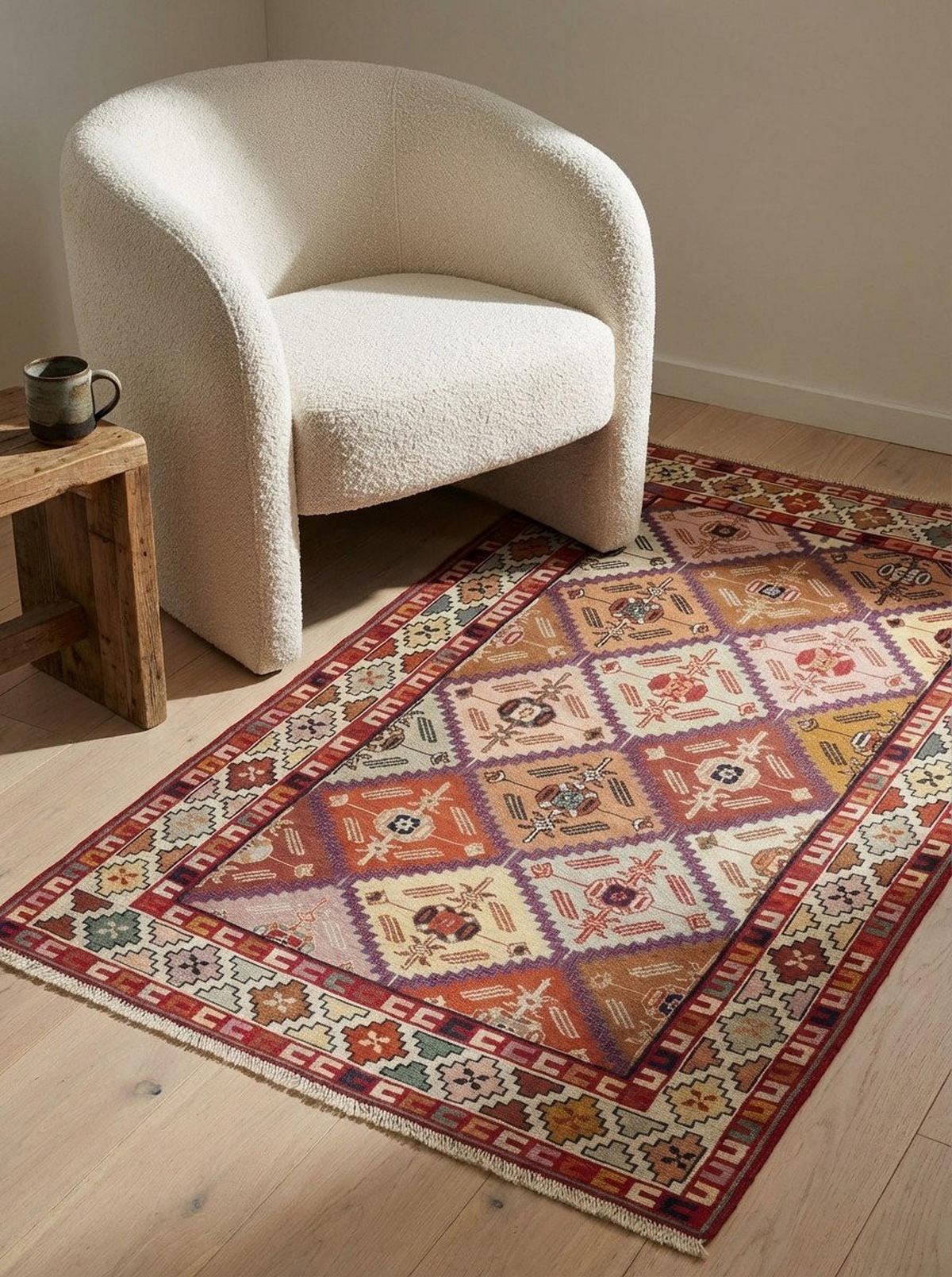 HANDWEBTEPPICH Sumak Shahsavan Mehrfarbig 152/102 cm Schurwolle - Multicolor, Textil (102/152cm) - Looma
