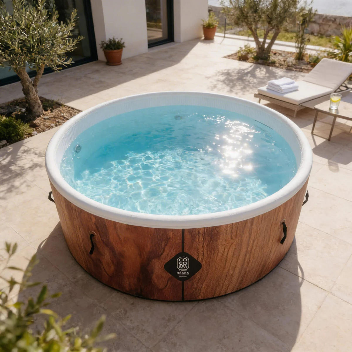 POOL Bora Bora – 180 cm Durchmesser – 1200 Liter – Holzoptik - Braun, Kunststoff (180/70/70cm) - COCO SPA