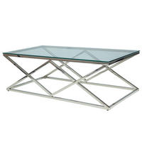 COUCHTISCH Zadar Chrom 120 / 60 /40cm - Grau, Holz/Holzwerkstoff (60/120/40cm) - Feldmann-Wohnen