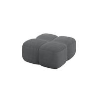 POUF Miko-Puf 90x90x45 cm Dunkelgrau Cord Modular Sitzhocker - Graphitfarben/Schwarz, Holzwerkstoff/Kunststoff (90/43/90cm) - ALTDECOR