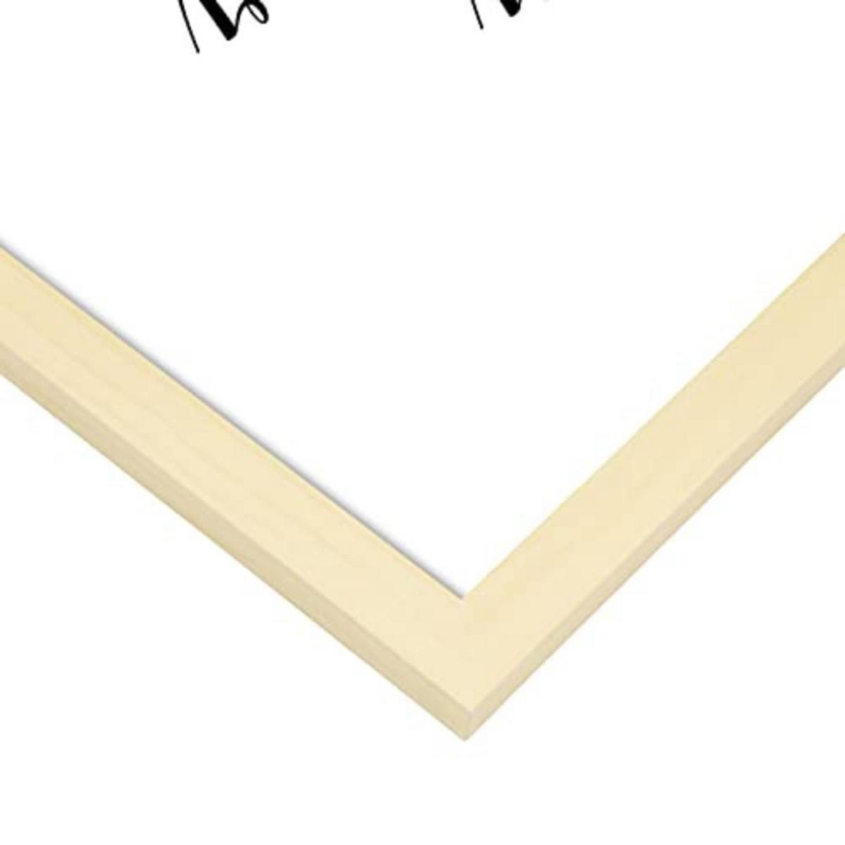 POSTER Set mit 4 Leben TypografieStil A3 Rahmen aus hellem Holz - Beige, Papier (29.7/3cm) - Nacnic