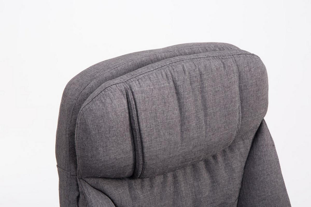 BÜROSTUHL XL Troja, Stoff Dunkelgrau - Dunkelgrau, Textil/Metall (67/122/67cm) - TPFLiving