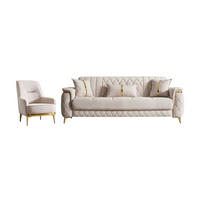 SITZGARNITUR Pasadena, Beige Stellvariante 2+1 - Beige, Holzwerkstoff/Kunststoff (177/90/98cm)