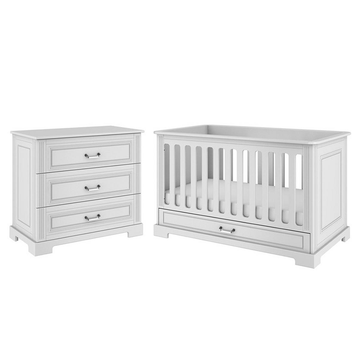 POKOJ PRO MIMINKO 2DÍLNÝ Bílá - bílá, kompozitní dřevo (152/92/83cm) - Petits-meubles