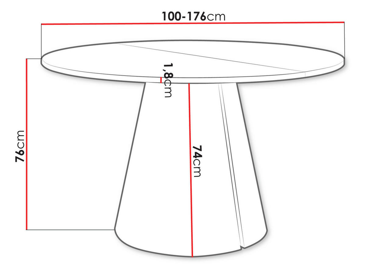 ESSTISCH Calma Braun 100 - Nussbaumfarben/Braun, Holzwerkstoff/Metall (100/100/76cm) - MIRJAN24