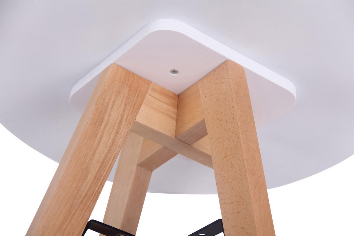 ESSTISCH Elias rund 60x60x75cm Holz Weiß Küchentisch - Weiß, Holz (60/60/75cm) - DELUKE