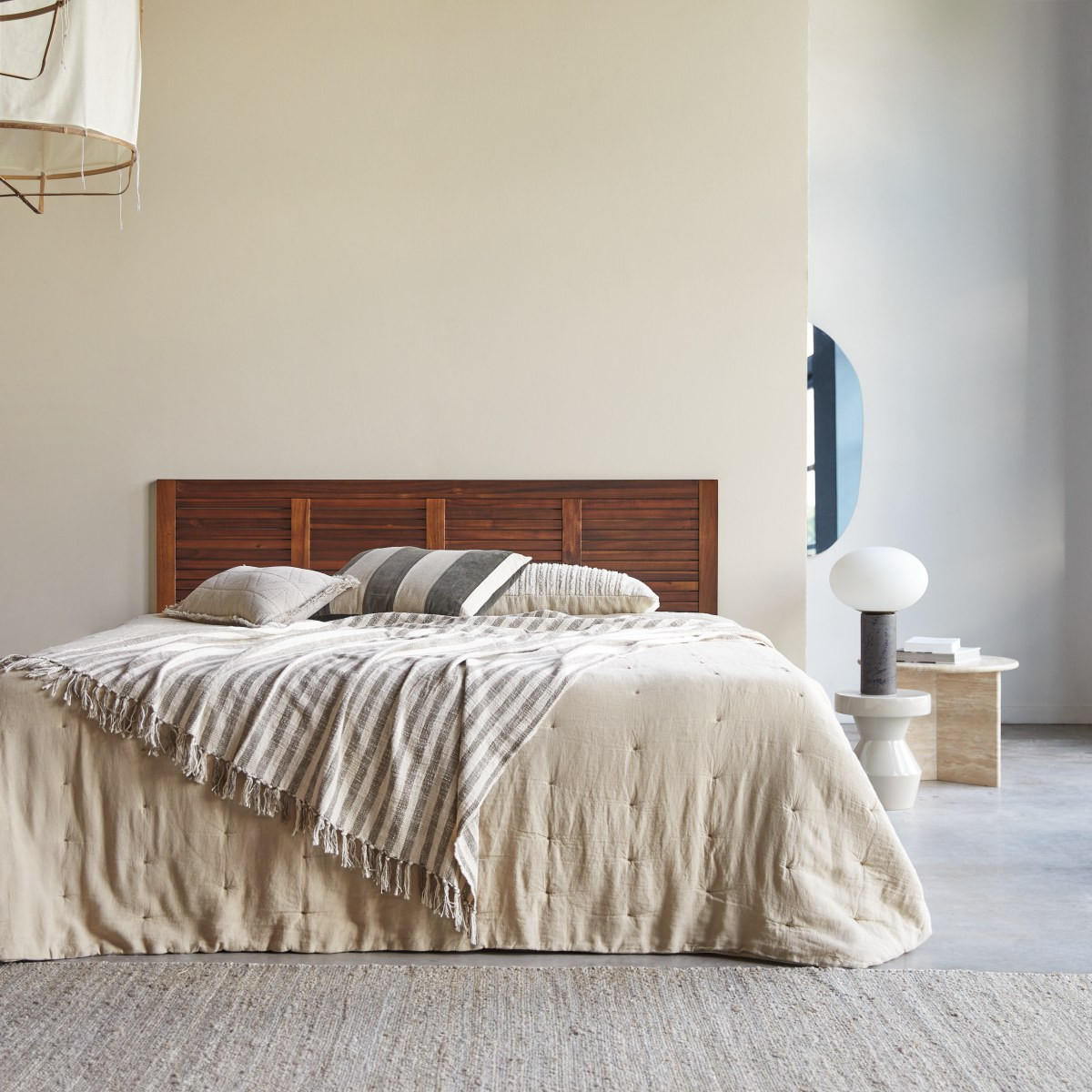 KOPFTEIL Loggia Braun aus Akazie - Braun, Holz (180/100/3cm) - Tikamoon