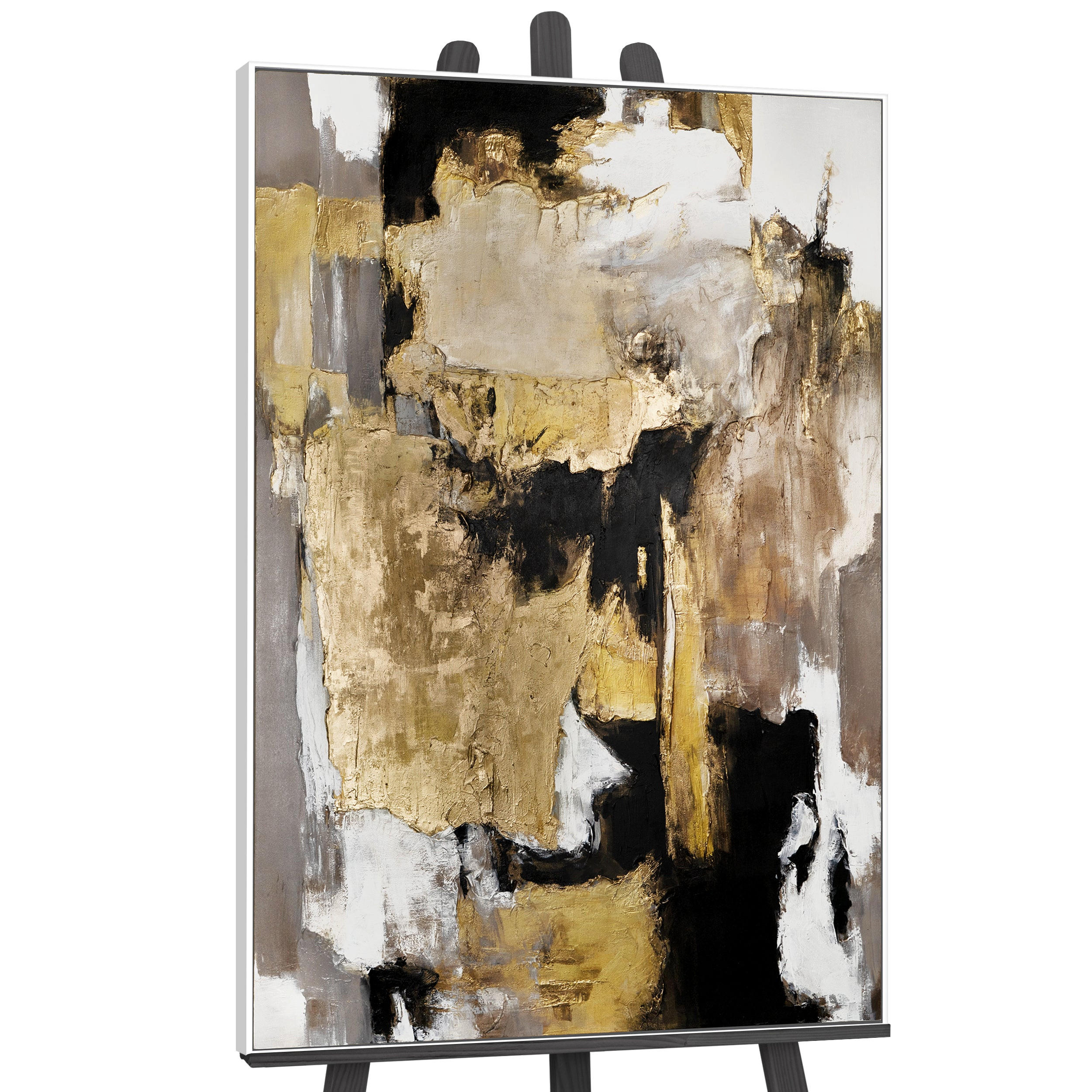 YS-art gallery Gemälde Weiß 120x80 cm