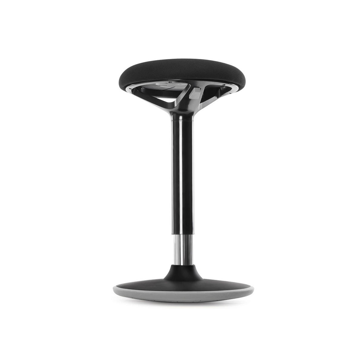 ARBEITSHOCKER BÜROHOCKER - Schwarz, Textil (33/70/33cm) - Hansiro