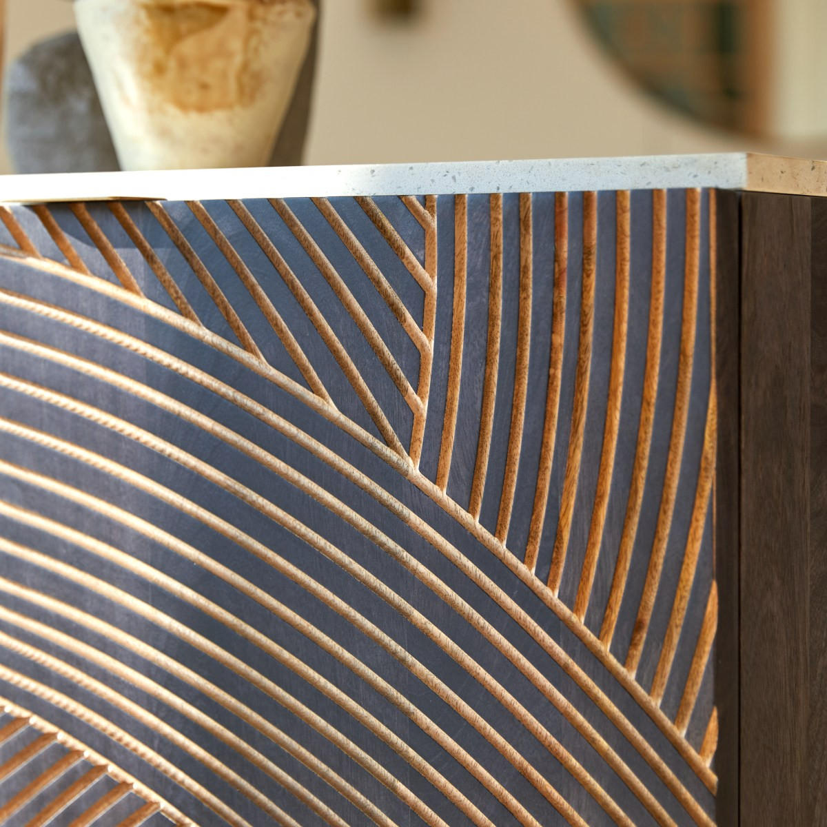 ANRICHTE Bilal Braun aus Mango - Braun, Holz (80/105/45cm) - Tikamoon