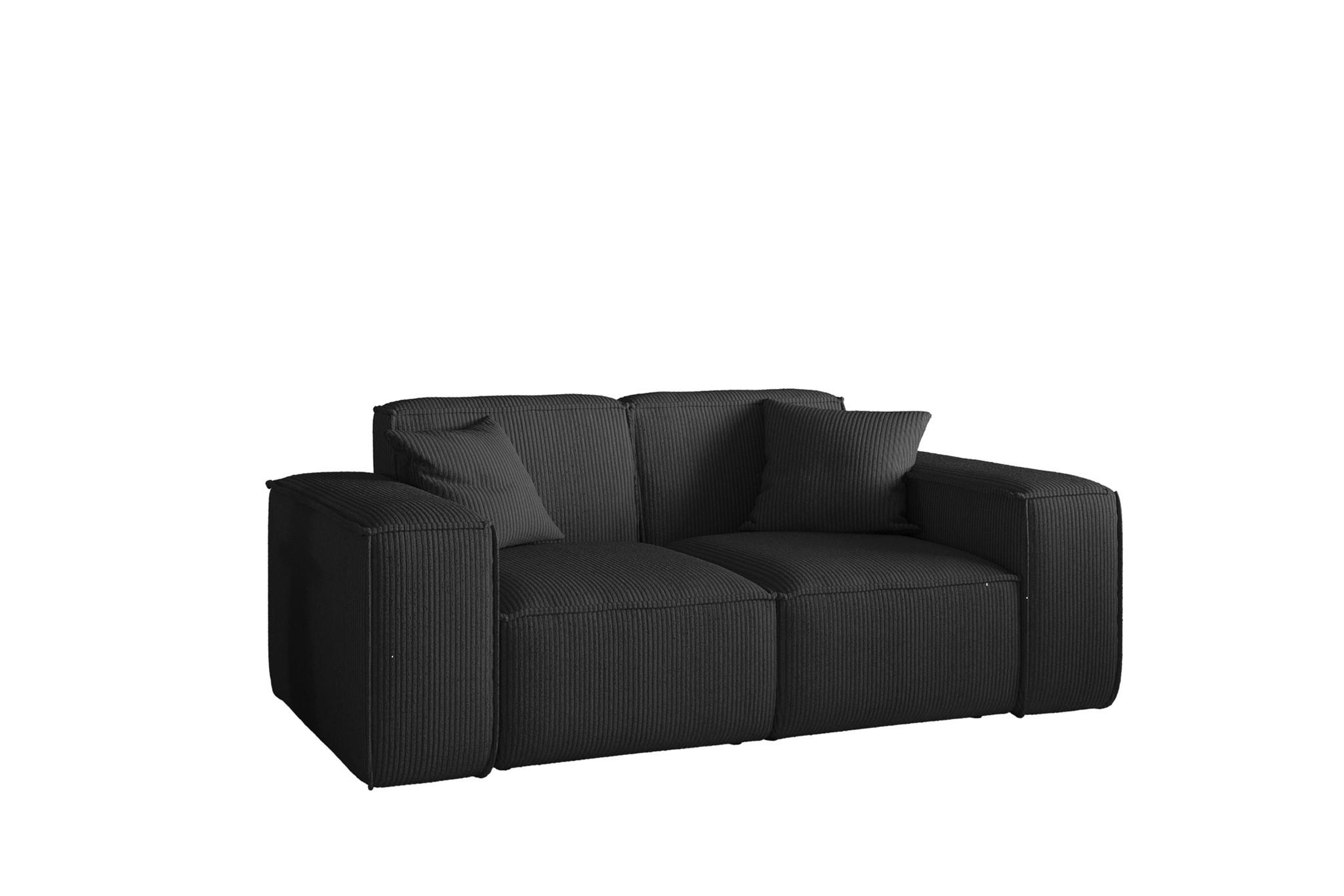 Fun Möbel Sofa Schwarz 186x73x88 cm