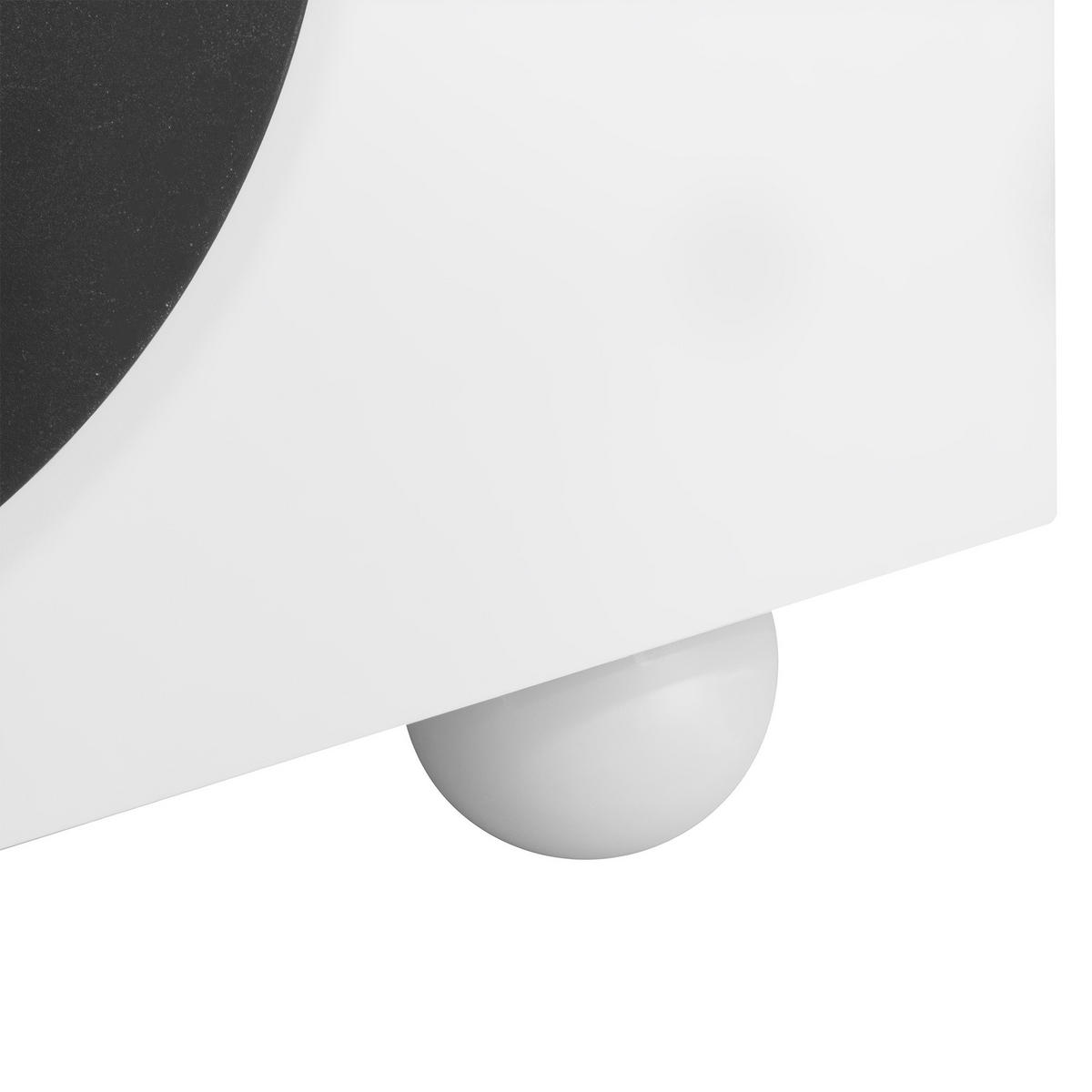 TV-SCHRANK Weiß 180/40/41,5 cm Doppeltüren Offenes Mittelfach Grifflos - Weiß, Karton (40/41.5/180cm) - PANGIVO