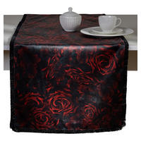TISCHLÄUFER Estillo - Schwarz, Textil (180/40/1cm) - home&you