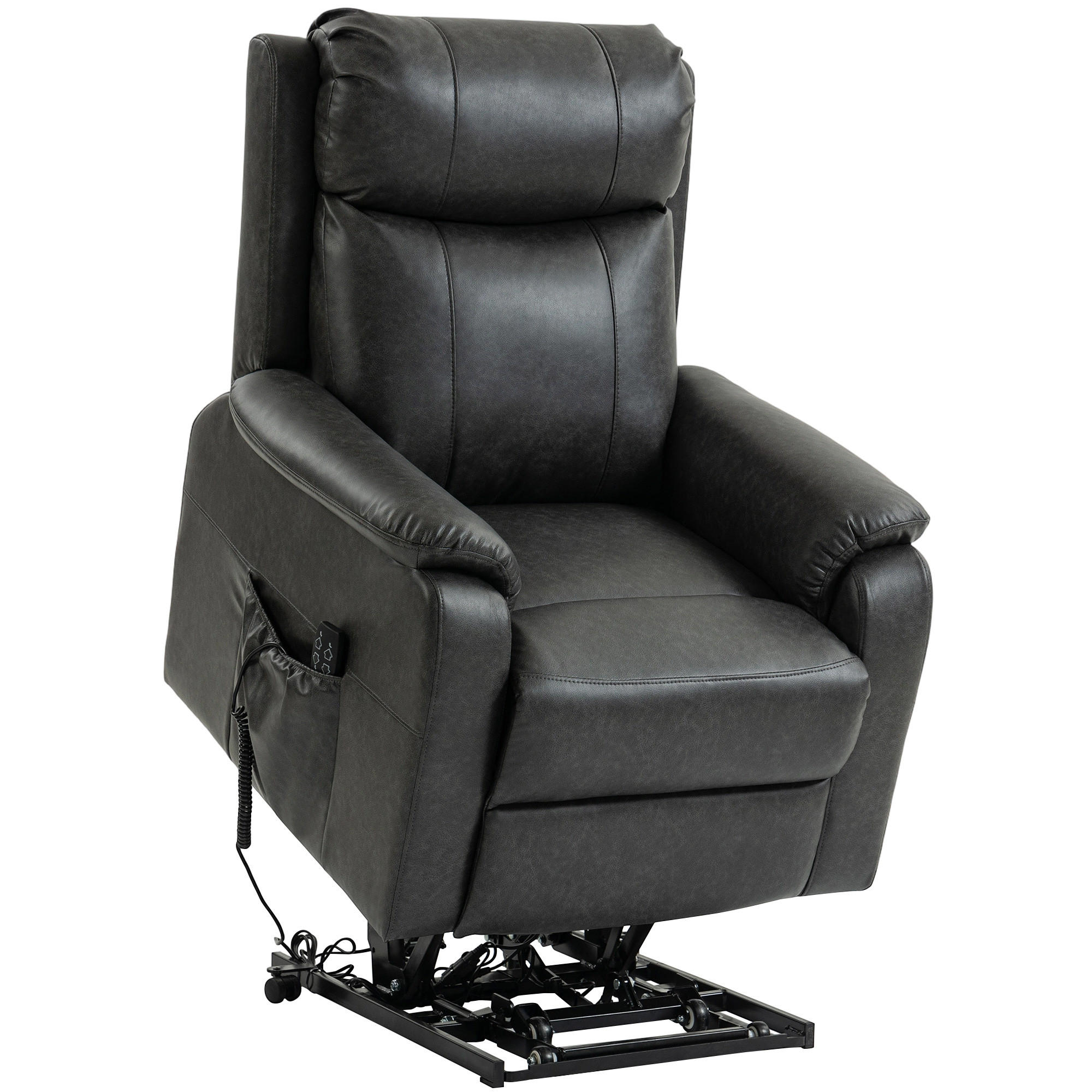 RELAXSESSEL DE-06440 elektrischer Lift, 170° Zero-Gravity, Doppelmotor Schwarz - Schwarz, Metall (87/105/96cm) - ComfortXL