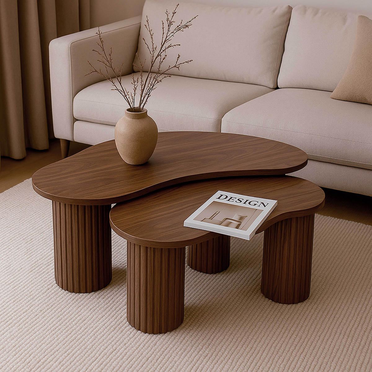 COUCHTISCH, Dunkelolz - Braun, Holzwerkstoff (100/60/38cm) - Oviala