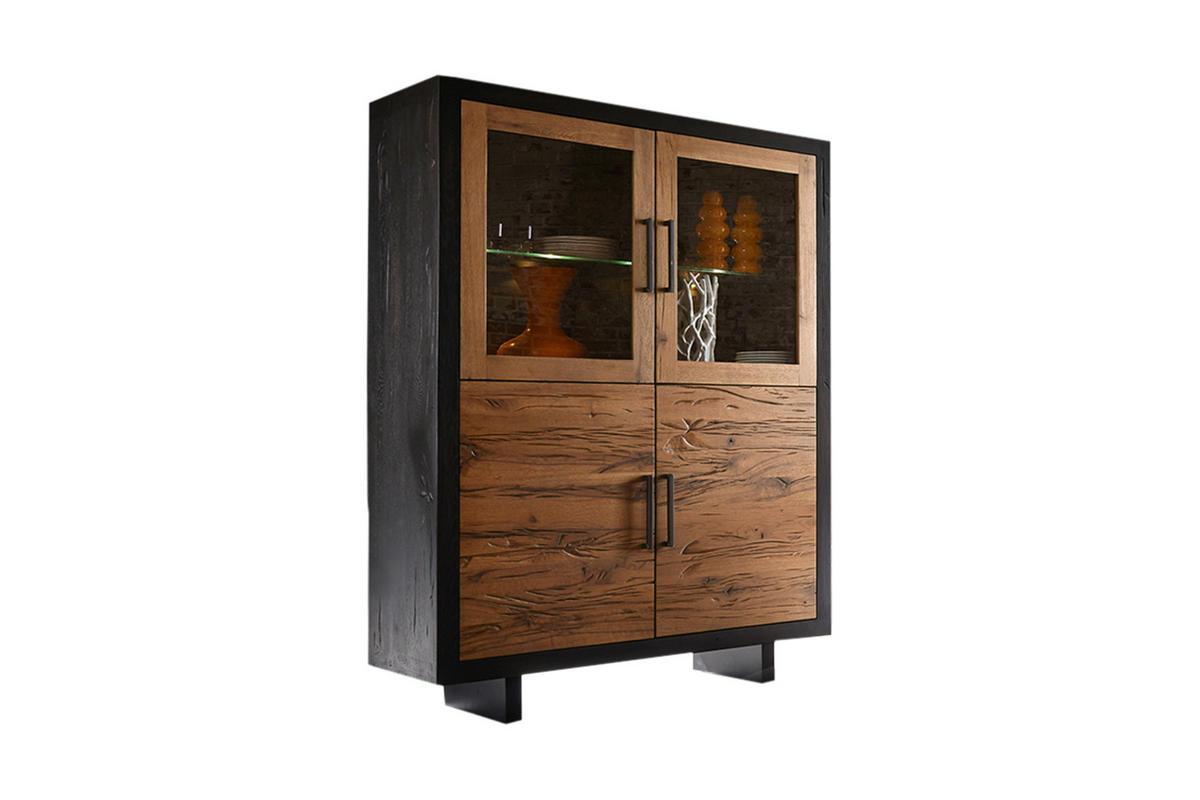 HIGHBOARD GONA Anthrazit Holz - Anthrazit, Holz (130/180/50cm) - KAWOLA