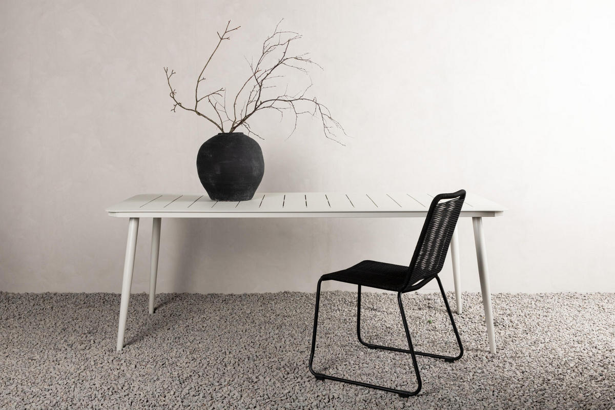 GARTENESSTISCH LINA Beige 90x200x75 cm - Beige, Metall (200/90/75cm) - FURNLUX