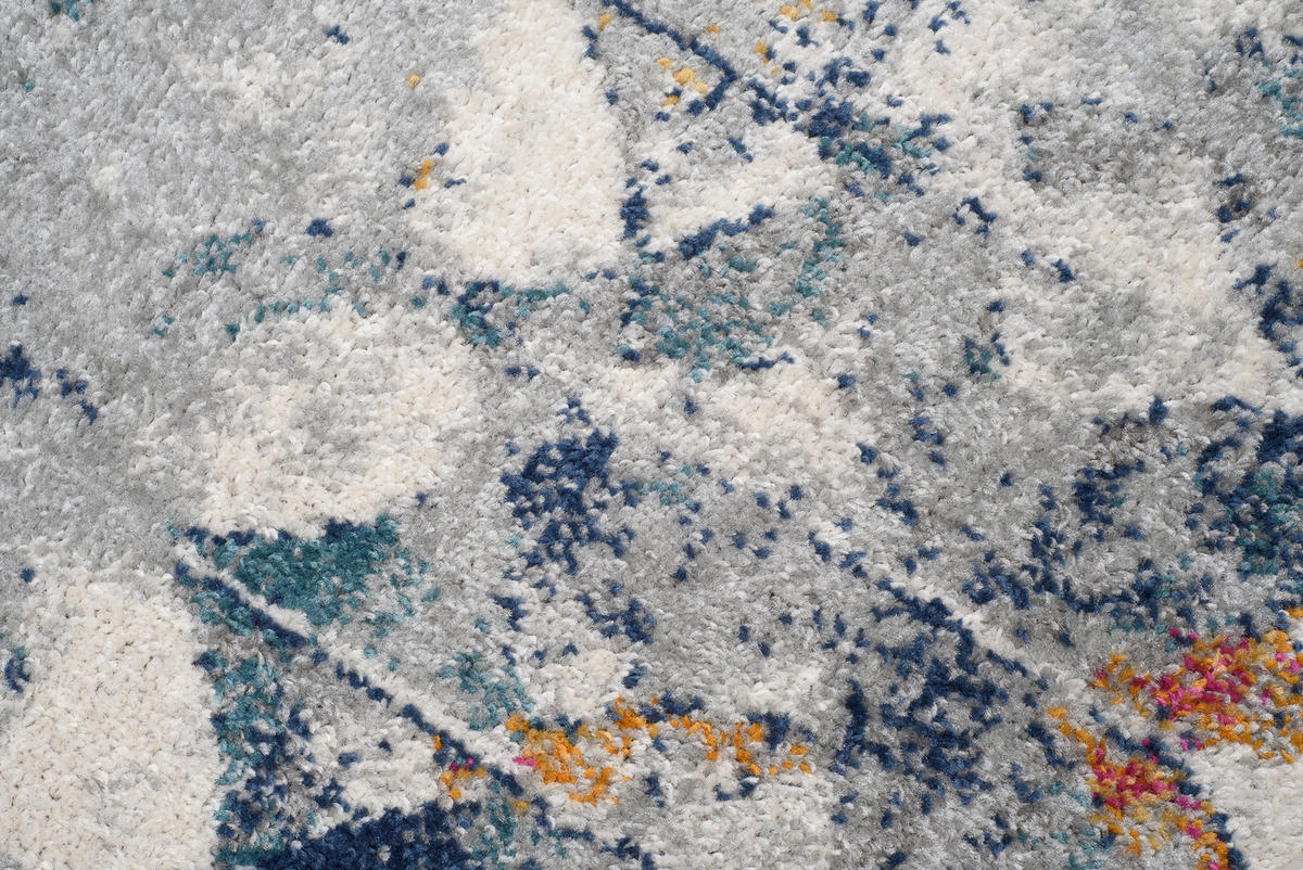TEPPICHLÄUFER LAZUR Grau Weiß 70/200 cm - Grau, Textil (70/200cm) - Tapiso